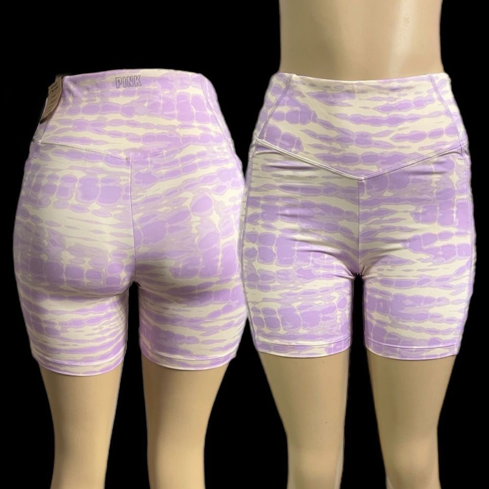 Victorias Secret Pink Active Soft Ultímate V High Waist 6” Bike Shorts purple